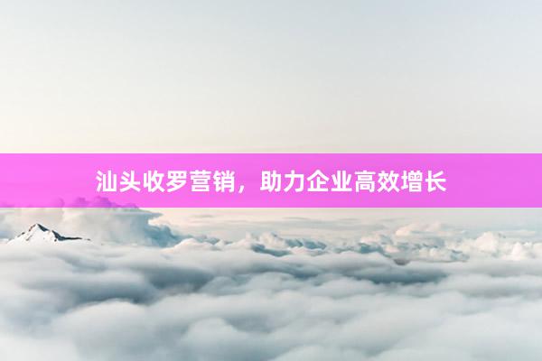 汕头收罗营销，助力企业高效增长